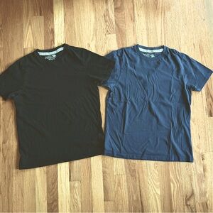 Charles Wilson Slim fit Tee shirt pure cotton Crew Neck black and blue S 2 pack
